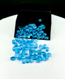 7x5mm Oval Swiss Blue Topaz Gemstones – AAA+ Quality – 100% Natural – Brilliant Cut for Jewelry Making
