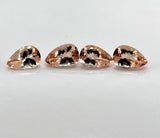 11x15mm Peach Morganite Faceted Pear – Natural AAA+ Top Quality Gemstone
