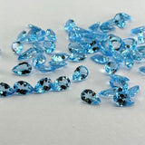 Swiss Blue Topaz 6x8mm Pear Cut – AAA+ Natural Vivid Blue Gemstone for Elegant Jewelry Designs
