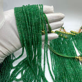 Natural Emerald 3mm to 5mm Smooth Rondelle Beads – AAA+ Quality 2625 Cts for Fine Jewelry Making