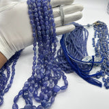 Tanzanite Smooth Oval Beads – 5x7mm to 10x15mm Natural AAA Tanzanite Gemstones for Jewelry Making