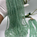 Natural Russian Emerald Faceted Rondelle Beads – 3mm to 6mm – AAA+ Quality Gemstones