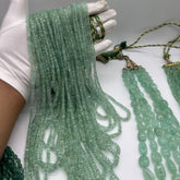 Natural Russian Emerald Faceted Rondelle Beads – 3mm to 6mm – AAA+ Quality Gemstones