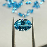 7x5mm Oval Swiss Blue Topaz Gemstones – AAA+ Quality – 100% Natural – Brilliant Cut for Jewelry Making