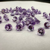 5mm Round Faceted Brazilian Amethyst – AAA+ Quality – 100% Natural Gemstone – Ideal for Fine Jewelry & Custom Designs