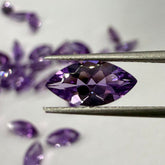 5x10mm Faceted Marquise African Amethyst – AAA+ Natural Purple Gemstones – Ideal for Elegant Jewelry Designs