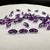 5x10mm Faceted Marquise African Amethyst – AAA+ Natural Purple Gemstones – Ideal for Elegant Jewelry Designs