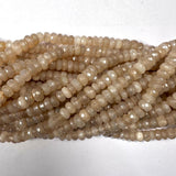 Grapolite Faceted Rondelle Beads – 4mm to 10mm – Natural Earthy Gemstones for Jewelry Making