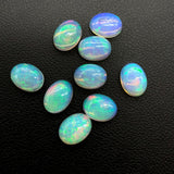 Natural Ethiopian Opal Oval Cabochon 6x8mm – Calibrated Loose Gemstone with Play-of-Color for Jewelry Making, October Birthstone
