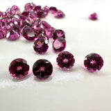 5mm Rhodolite Garnet Faceted Round – Natural Deep Pink Gemstone, Loose Garnet, January Birthstone for Jewelry Making