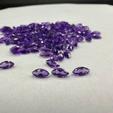 Natural African Amethyst 6x3mm Faceted Marquise Cut – AAA+ Quality Violet Gemstones for Custom Jewelry Designs