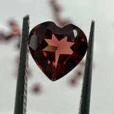 6mm Mozambique Garnet Faceted Heart – Natural Deep Red Gemstone for Jewelry Making