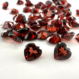 6mm Mozambique Garnet Faceted Heart – Natural Deep Red Gemstone for Jewelry Making
