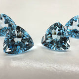10mm Trillion Sky Blue Topaz – Natural Gemstone, Brilliant Faceted Cut, Loose Stone for Fine Jewelry