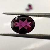 8x6mm Rhodolite Garnet Faceted Oval – Natural Deep Pink Gemstone, Loose Oval Garnet, January Birthstone for Jewelry Making