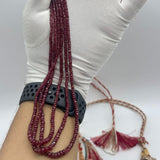 Natural Ruby Faceted Rondelle Beads – 3mm to 5mm – AAA+ Quality – Perfect for Jewelry Making