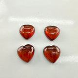 Natural 11mm Heart Shape Hessonite Garnet Cabochon – AAA+ Quality Gemstone for Custom Jewelry Designs