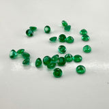 Natural 4mm Faceted Round Emerald – AAA+ Dark Green Bright and Clean Gemstone for Fine Jewelry