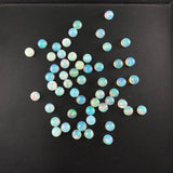Natural Ethiopian Opal Round Cabochons – 3mm to 8mm – AAA+ Quality – Smooth Polished Gemstones for Jewelry Making