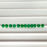 Natural 4mm Faceted Round Emerald – AAA+ Dark Green Bright and Clean Gemstone for Fine Jewelry