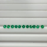 4mm Natural Emerald Faceted Round – Medium Bright Green, Clean Cut, AAA+ Loose Gemstone