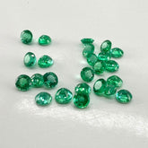 4mm Natural Emerald Faceted Round – Medium Bright Green, Clean Cut, AAA+ Loose Gemstone