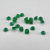 4mm Opaque Faceted Round Emerald – Very Dark Green, Bright Polish, AAA+ Natural Gemstone