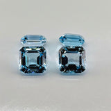 14mm Sky Blue Topaz Asscher Cut – Premium Natural AAA+ Faceted Gemstone