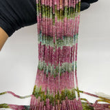 3.5–4mm Multi Tourmaline Faceted Beads – Natural AAA+ Gemstone for Jewelry Making