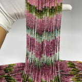 3.5–4mm Multi Tourmaline Faceted Beads – Natural AAA+ Gemstone for Jewelry Making