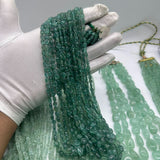 Natural Russian Emerald Oval Beads – 3x5mm to 6x8mm – 9 Lines / 745 Carats – Smooth Oval Green Emeralds