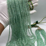 Natural Russian Emerald Faceted Rondelle Beads – 3mm to 6mm – 34 Lines / 2505 Carats – 100% Genuine Gemstone Beads