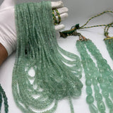 Natural Russian Emerald Faceted Rondelle Beads – 3mm to 6mm – 34 Lines / 2505 Carats – 100% Genuine Gemstone Beads