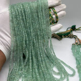 Natural Russian Emerald Faceted Rondelle Beads – 3mm to 6mm – 34 Lines / 2505 Carats – 100% Genuine Gemstone Beads