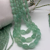 Natural Russian Emerald Smooth Oval Beads – 6x8mm to 18x21mm – 3 Lines / 1098 Carats – Premium Hand-Polished Gemstone Beads