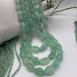 Natural Russian Emerald Smooth Oval Beads – 6x8mm to 18x21mm – 3 Lines / 1098 Carats – Premium Hand-Polished Gemstone Beads