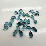 Natural Blue Tourmaline Pear Cabochon 3x5mm | AAA+ Quality Gemstone for Jewelry Designers