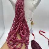 Natural Pink Tourmaline Smooth Oval Beads – 6x4mm to 8x10mm – 17 Lines / 2325 Carats – Premium Hand-Polished Gemstone Strands