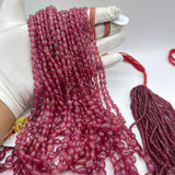 Natural Pink Tourmaline Smooth Oval Beads – 6x4mm to 8x10mm – 17 Lines / 2325 Carats – Premium Hand-Polished Gemstone Strands