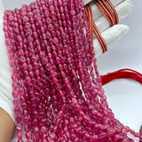 Natural Pink Tourmaline Smooth Oval Beads – 6x4mm to 8x10mm – 17 Lines / 2325 Carats – Premium Hand-Polished Gemstone Strands