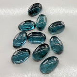 Natural Blue Tourmaline 6x10mm Oval Cabochon | AAA+ Loose Gemstone for Fine Jewelry Making