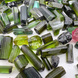 Multi Tourmaline Rough Gemstones – Very Good Quality Natural Raw Multi-Color Tourmaline Crystals for Jewelry & Collectors