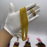 Natural Yellow Sapphire Faceted Rondelle Beads – No Heat, No Treatment – 2mm to 5mm – 317.5 Carats – 5 Lines – Untreated Yellow Sapphire for Fine Jewelry