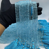 Natural Blue Topaz Faceted Rondelle Beads 5-7mm – AAA+ Sky-Tinted Sparkle | 100% Natural | One-Stop Gemstone Supplier