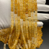 Natural Citrine Faceted Tyre Beads 5-7mm – AAA+ Quality Golden Yellow Gemstones | 100% Natural | Artisan Cut