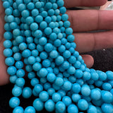 Natural Turquoise Smooth Round Beads – 4mm to 10mm – High Quality Gemstones for Jewelry Making
