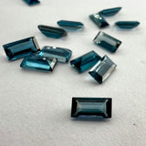 Natural London Blue Topaz 8x4mm Baguette Cut – AAA+ Quality Deep Blue Gemstone for Jewelry Making