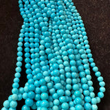 Natural Turquoise Smooth Round Beads – 4mm to 10mm – High Quality Gemstones for Jewelry Making