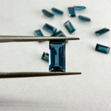 Natural London Blue Topaz 8x4mm Baguette Cut – AAA+ Quality Deep Blue Gemstone for Jewelry Making