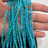 Ethiopian Opal Multi-Color Faceted Rondelle Beads – 3mm to 5mm – 100% Natural Gemstones for Jewelry Making